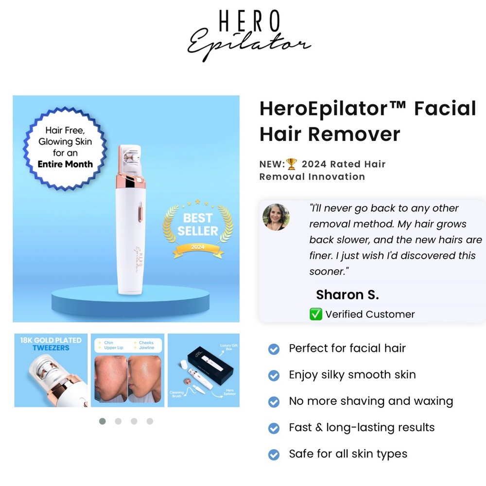 Hero Epilator facial removal